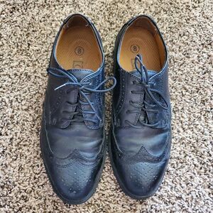 Payless ShoeSource Men's‎ CHANCELLORS SZ 8 Wingtip Dress Oxford Black Leather